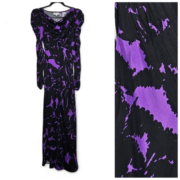 Hope for Flowers Tracy Reese Bailey Maxi Dress Size Small Long Sleeve Belted - Picture 12 of 13